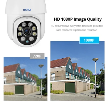 KERUI 1080P Outdoor Camera PTZ IP Kameros CCTV Saugumo 4X Zoom Stebėjimo kamera, WIFI P2P Naktinis Matymas, Judesio Aptikimas Yoosee