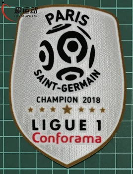 2018-19 NEYMAR JR #10 namų pavadinimas skaičių RINKINYS + Ligue 1 čempionas PLEISTRAS + OOREDOO Paryžiaus NEYMAR JR #10 nameset
