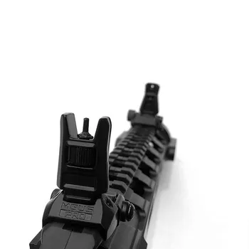 Black Metalo Taktinis Akyse Lankstymo Geležies Taikikliai Priekiniai ir Galiniai Rinkiniai Žemo Profilio Kompensuoti Flip-up AEG GunSight Medžioklės Reikmenys