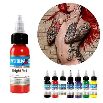 14 spalvos pigmentas nustatyti, 30ml / butelis tatuiruotė rašalu, už nuolatinį žmogaus organizmui dažų, spalvos pigmento tattoo, tatuiruočių tiekimo