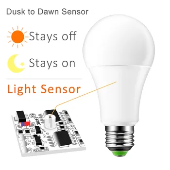 IP44 LED Jutiklis lemputė Automatinis Sutemų iki Aušros Lemputė, Dieną Naktį Lemputė 10W 15W dėmesio Oranžinė Geltona/Šiltai balta/Balta namuose