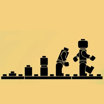 Įdomus Evoliucija Robotas Pacman Pvc Sienų Lipdukai Namų Dekoro, Vaikų Kambarių Sienų Lipdukai Vandeniui Tapetai LW358