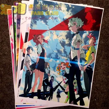8 vnt/set Anime Kiznaiver plakatas Agata Katsuhira Sonozaki Noriko sienos nuotraukas kambarys lipdukų, žaislų, A3 Filmų plakatai