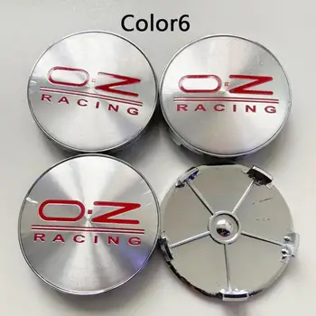 4PCS/lot 6 SPALVŲ 68MM OZ Racing Automobilių Ratų Centras Hub Caps Automobilių Taisomos Emblema Logotipas Dulkėms atspariu Dangčiu