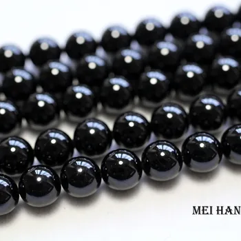 Meihan (1strand/set) gamtos 8+-0.3 mm, juoda spinel sklandžiai turas prarasti karoliukai papuošalai priėmimo dizaino ar dovana