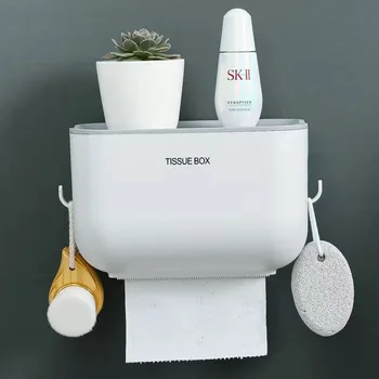 Atsparus vandeniui tualetinio popieriaus laikiklį nonporous sieniniai lipnios audinių box skaidri vonios kambarys miegamasis