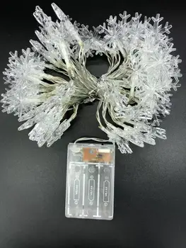 LED Eilutės Žiburiai Kalėdų Snaigės Žibintai su baterijomis 10 20 40 80 LED Žibintai, Miegamojo, Koridoriaus Kiemo, Sodo Kieme