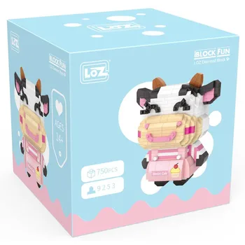 LOZ Blokai Animacinių filmų Karvė Aukcioną Paveikslas Plytų Anime Modelis Mergaitėms, Dovanos Cute Lėlės Vaikams, Žaislai Vaikams, Naujų Metų Pateikti 9253