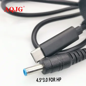 USB Tipo C PD Įkrovimo Kabelis, Laidas, nuolatinės Srovės Maitinimo Adapteris Jack Converter 10 Žvakės Vyrų Lenovo Asus Dell Hp Nešiojamas Įkroviklis