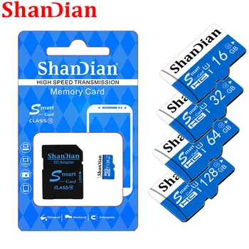 SHANDIAN Originalus Smart SD Class10 iki 95MB/S Smartsd 128GB/64GB/32GB/16GB class 10 iki 80MB/S, Telefonų, Fotoaparatų
