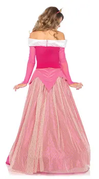 Seksualus Rožinis Princesės Kostiumas Helovinas Kostiumas Deluxe Princesė Aurora Kostiumas Suaugusių Moterų Miegančioji Gražuolė Filmas cosplay Ilga Suknelė