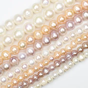 Natūralūs Gėlo Vandens perlų 5-10 mm, Ovalo formos Prarasti Karoliukai , į 
