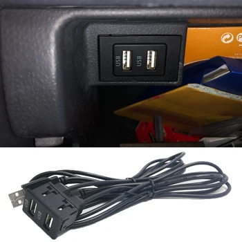 ONKAR 150CM Dual Flush Mount Dvi USB ilginamasis Kabelis Vadovauti Montavimo Panel USB 2.0 Kabelis, Adapteris 3,5 mm AUX Įkrovimo Sąsają