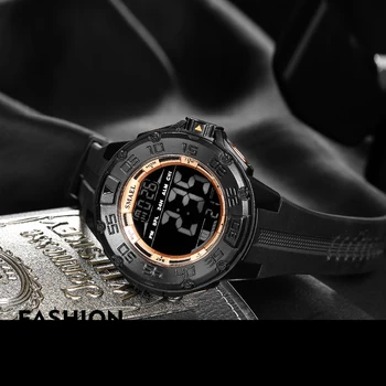 Karinės Didelis Ciferblatas Sporto vyriški Laikrodžiai Armijos LED skaitmeniniai S šoko 1543 žiūrėti vyrams Šviesos vandeniui relogio masculino Laikrodis