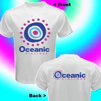 Naujas Oceanic Airlines Prarado Tv Šou T-Shirt Dvigubus Šonus, Mens Vasarą Karšto Pardavimo Medvilnės Marškinėliai Juokinga Tee Marškinėliai