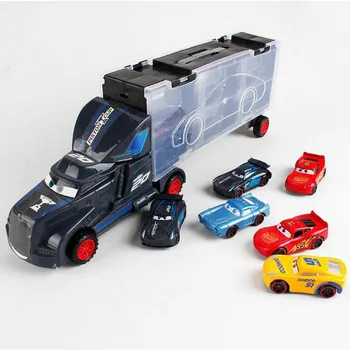 7Pcs/set Disney Pixar Cars 3 Žaibas McQueen Jackson Audra Cruz Mater Mack Dėdė Sunkvežimių 1:55 Diecast Metal Automobilio Modelį Boy Toy