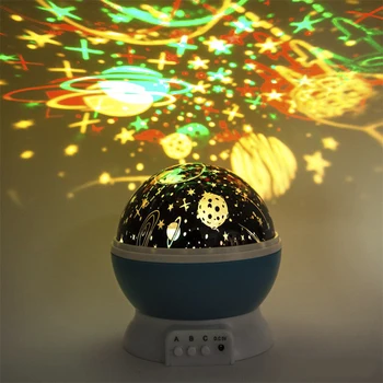 Naujovė LED sukasi star projektorius, apšvietimo mėnulis dangaus kūdikiui naktį miegoti šviesos muzika sukasi projekcija lempos šviesos žaislą dovanų