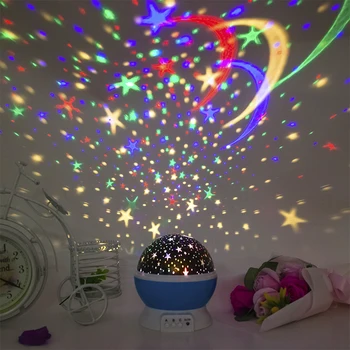 Naujovė LED sukasi star projektorius, apšvietimo mėnulis dangaus kūdikiui naktį miegoti šviesos muzika sukasi projekcija lempos šviesos žaislą dovanų