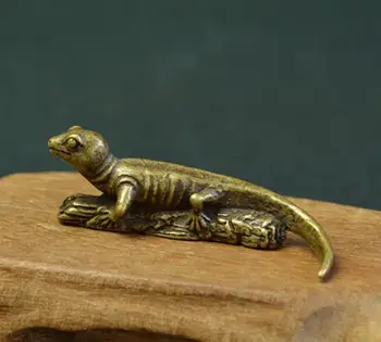 Kinija surinkimo archaize žalvario driežas mažas statula