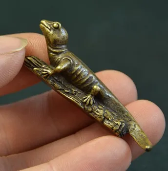 Kinija surinkimo archaize žalvario driežas mažas statula