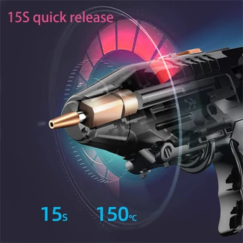 3,6 V Ličio-jonų Hot Melt Glue Gun 10vnt 7mm Lazdos Belaidžio Skiepų Remonto Šilumos Ginklų Pneumatinės Namų 