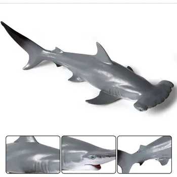 Oenux Sea Life Gyvūnų Hammerhead Ryklių Modelis Jūrų Gyvūnų Banginis Ryklys, Kietojo PVC figūrėlių Kolekcija Žaislas Vaikams Dovanų