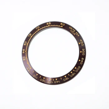 CARLYWET Pakeitimo AUKŠČIAUSIOS Kokybės Grynos Keramikos Ruda Su Aukso Raštų 38.6 mm Žiūrėti Bezel už Rolex DAYTONA 116500 - 116520