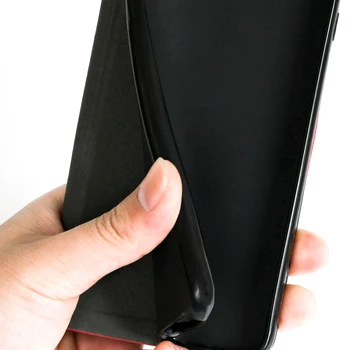 Prabanga PU Odos Atveju Vodafone Smart E9 Flip Case For Vodafone Smart E9 Telefono dėklas Minkštos TPU Silikoninis Galinio Dangtelio