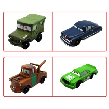 Pixar Cars 3 Skaičiai 14Pcs McQueen Mater Jackson Audra Ramirez 1:55 Diecast Automobiliai 3 Mini PVC Automobilio Modelį Žaislai Berniukas