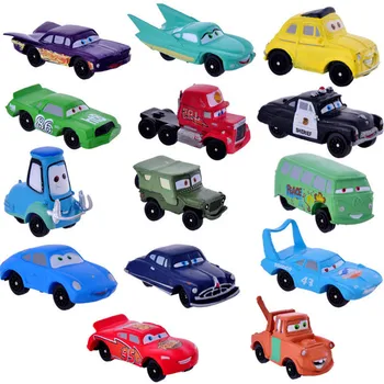 Pixar Cars 3 Skaičiai 14Pcs McQueen Mater Jackson Audra Ramirez 1:55 Diecast Automobiliai 3 Mini PVC Automobilio Modelį Žaislai Berniukas