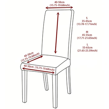1 VNT Medvilnės Spandex Valgomojo Kėdė Padengti Ruožas Vienas Gabalas Universalus Kėdžių dangose Skalbti Mašinoje Aukštas Atgal Kėdė