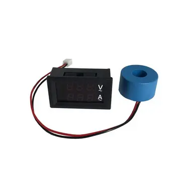 Mini Digital Voltmeter Ammeter DC 100V 10A Skydelis Amp Voltų Įtampa Srovės Matuoklis Testeris Detektorius Skirti 0,56