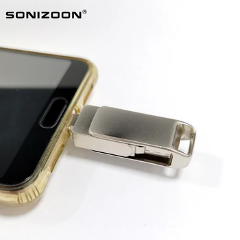 SONIZOON TPYEC USB3.1 OTG, Flash Disko Tipas-C 8GB 16GB 32GB 64GB 128GB 256 GB Stick 3.0 Pendrive Prietaisas