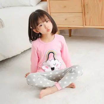 2020 m. Žiemos Vaikų Pižama ilgomis rankovėmis Vaikai Pižama Berniukams Sleepwear T-shirt+Ziajać Drabužių Rinkinius Kūdikio Mergina Drabužių Naktį Kostiumas