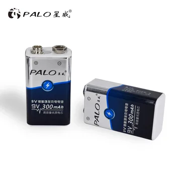 Palo 4 Slots Baterijos Įkroviklis Įkrauti AA AAA 9V 6F22 Ni-MH Baterijas+2vnt 9V Nimh Įkraunamos Baterijos