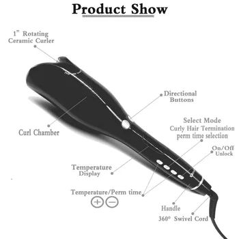 Rožių formos Daugiafunkcinis Hair Curler LCD Geležies Profesionalus Stilius Įrankiai Suktukai Lazdelė Dvejoti Curl Automatinė Garbanotas Oro