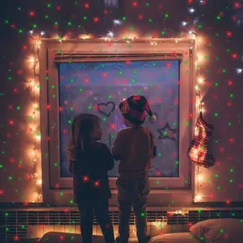 1pc Kalėdų Lazerinis Projektorius Juda Spalvinga Šalis, Lauko, Patalpų, Namų Kraštovaizdžio Lemputė šviečia Kalėdų ir Naujųjų Metų Gatvės Dekoro Šviesos