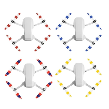 8 Porų, Sulankstomas DJI Mavic Mini Sraigtai 4726F Mažai Triukšmo Sraigtai už DJI Mavic Mini Drone (Raudona, mėlyna balta)
