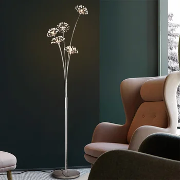 Šiuolaikinės Paprasta LED Grindų Lempos Kambarį Miegamasis Kristalų lempos Vestuvių Suknelė Parduotuvė Grindų Lempos Studijų Kiaulpienių Šviesos Nemokamas Pristatymas