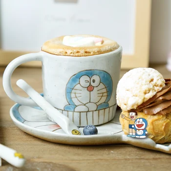 Japane Puikus Keramikos Plokštės Animacinių filmų Porceliano Indai Vaikų Doraemon Katė Vakarienė Plokštės Mikrobangų Dėklas Vaisių Patiekalas