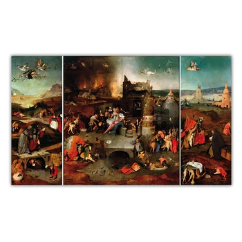 Citon Hieronimo Boscho《Pagundų Antano,1501》Drobė, Aliejus, Tapyba Meno kūrinius Plakato Nuotrauką Sienos Fone Apdaila