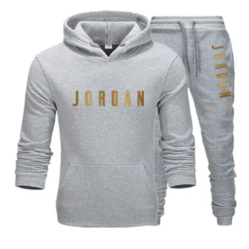 Vyriški prekės ženklo sportinę aprangą rinkiniai, Jordanija 23 laišką vyriški sportiniai Hoodie + kelnės kostiumas atsitiktinis sportinę vyrų Hoodie Greitas pristatymas