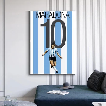Futbolo Žvaigždė Maradona Pobūdžio Menas, Plakatų ir grafikos Drobės, Paveikslai, Sienos Menas Nuotraukas Kambarį Dekoro (be Rėmelio)