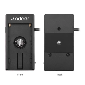 Andoer DV Akumuliatoriaus Energijos Tiekimo Mount Plate Adapteris, skirtas Sony NP-F970/F750/F550 už Blackmagic Cinema Kišenėje Kameros BMPCC 4K