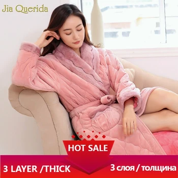 Elegantiškas Apdaras Moterų Šiltas Apdaras Padažu Suknelė Moterų Chalatas Rožinė Homewear Apatinis Trikotažas Housecoat Žiemą Šiltas, Aksominis Chalatai Kimono