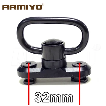 Armiyo 20mm 32mm Greito Atleidimo Nuimti Diržas Swivel Adapteris Tinka Modulinės Fiksavimo Instaliacinės Sistemos Medžioklės Reikmenys m4