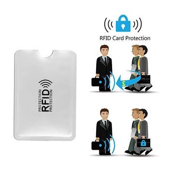 RFID kortele NFC anti-degaussing rankovės 50/1000Pc banko kortelės kredito kortelės apsaugos anti-nuskaitymo kortelės rankovės anti-magnetinis aliuminio