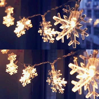 10M 100 LED /5M 40led Snaigės Led String Pasakų Žibintai Kalėdos Šalis Vestuvių Sodas Šviesos Lempos papuošalai Kalėdų Žiburiai