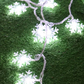 10M 100 LED /5M 40led Snaigės Led String Pasakų Žibintai Kalėdos Šalis Vestuvių Sodas Šviesos Lempos papuošalai Kalėdų Žiburiai