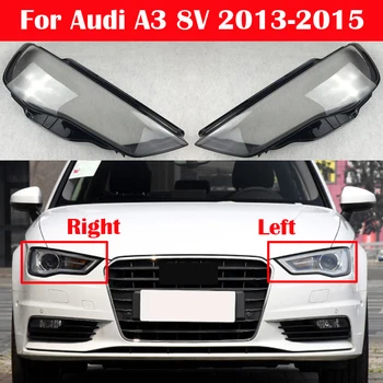Priekiniai Automobilių Skaidrus Lampcover Audi A3 8V 2013-m. lempų gaubtų Dangteliai, Shell Automatinis Šviesos Stiklo Objektyvo Dangtelis priekinis žibintas